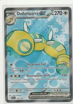 Pokemon TCG Dudunsparce ex - 178/159 - SV09: Journey Together (JTG) NM - Image 1