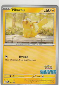 Pokemon TCG Pokemon Pikachu Pikachu Promo Regular 214 SVP Near Mint - Image 1