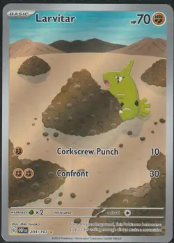SV03: Obsidian Flames Pokemon TCG Larvitar OBF 203/197 Near Mint NM - Image 1