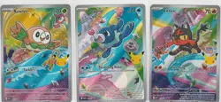 Litten Rowlett Poplio Pokemon 30th Anniversary Partner Promos Near Mint (All 3) - Image 1
