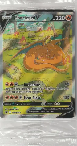 Pokemon TCG Charizard UPC Promo Charizard V, Vstar, Vmax SEALED SWSH260 - Image 1