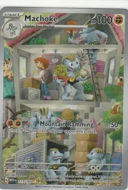 Pokemon TCG Machoke - 177/165 - SV: Scarlet & Violet 151 (MEW) Near Mint NM - Image 1
