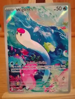 Wiglett 206/198 Scarlet & Violet Illustration Rare Holo Pokemon Card - Image 1