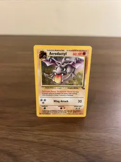Pokemon TCG Aerodactyl Fossil Holo Card 1/62 Unlimited Rare LP Condition - Image 2