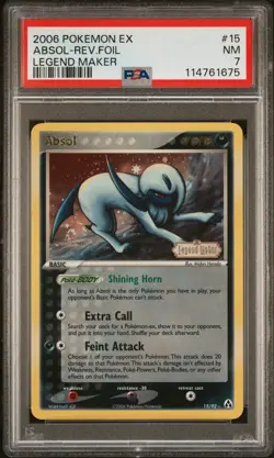 2006 POKEMON EX LEGEND MAKER ABSOL #15 REVERSE PSA 7 NM #114761675 - Image 1