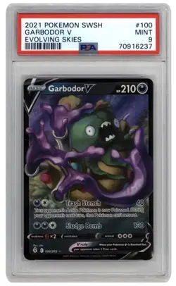 2021 Pokemon SWSH Evolving Skies Garbodor V #100/203 PSA 9 - Image 1