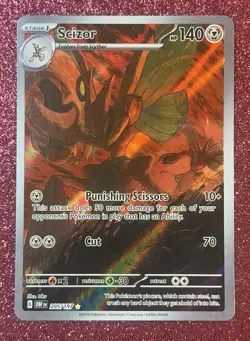 SCIZOR - Obsidian Flames, Illustration Rare, Full Art, NM, 205/197 (Pokemon TCG) - Image 1
