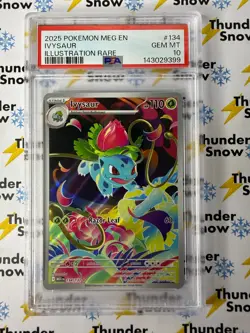 Ivysaur #134 IR Illustration Rare Mega Evolutions 2025 Pokemon PSA 10 143029399 - Image 1