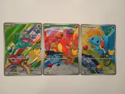 Pokemon TCG First Partner Illustration Collection Series 1 Kanto GEN 1 Starters - Image 1