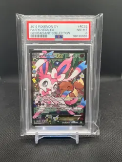 2016 Pokemon XY Generations Sylveon EX RC32/RC32 Radiant Collection Rare PSA 8 - Image 1