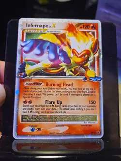 Infernape LV X DP10 Pokemon Card Diamond and Pearl Black Star Promo Rare Holo LP - Image 2