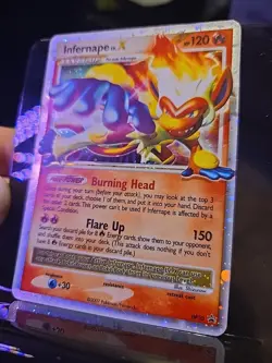 Infernape LV X DP10 Pokemon Card Diamond and Pearl Black Star Promo Rare Holo LP - Image 3