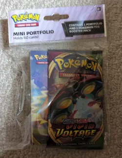 New In Box Pokemon Cards -Sword & Shield: Vivid Voltage MINI ALBUM PORTFOLIO24 - Image 1
