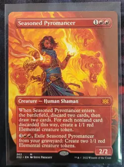 Seasoned Pyromancer BORDERLESS 363 Double Masters 2022 2X2 MINT MTG - Image 1