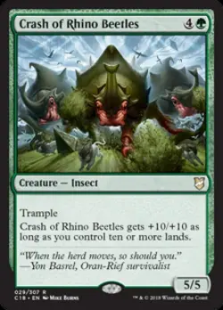 Crash of Rhino Beetles - Medium Play MTG Commander 2018 - Image 1