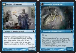 1 x Delver of Secrets // Insectile Aberration - Innistrad - Light Play - MTG - Image 1