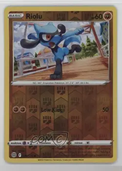 Riolu Reverse Foil Pokemon Sword & Shield Brilliant Stars #078 - Image 1