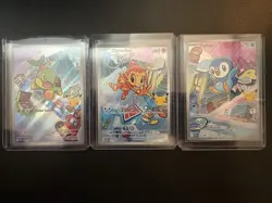 Pokemon First Partner Illustration Collection Turtwig Chimchar Piplup - Image 2
