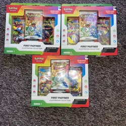 Pokemon TCG First Partner Illustration Collection Series 1 - LOT of (3) - NEW - Image 1