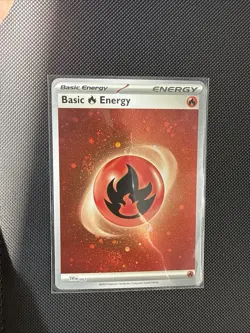 Basic Fire Energy 002 - Pokemon 151 - HD Cosmos Holo HD Multiple Swirls! - Image 1