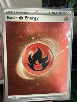 Basic Fire Energy 002 - Pokemon 151 - HD Cosmos Holo HD Multiple Swirls! - Image 2