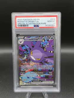 2025 Pokemon Destined Rivals Team Rocket’s Crobat SIR 234 PSA 10 Gem Mint - Image 1