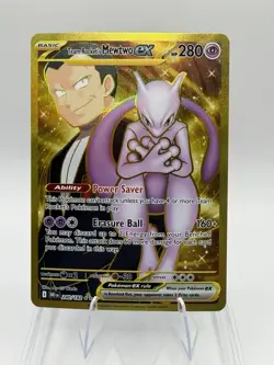 Pokemon TCG Mewtwo EX Team Rockets Gold Rare 240/182 Destined Rivals - Grade Rdy - Image 1