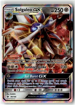 Solgaleo GX ⭐ 89/149 Holo Rare GX Sun & Moon 2017 Pokemon LP - Image 1