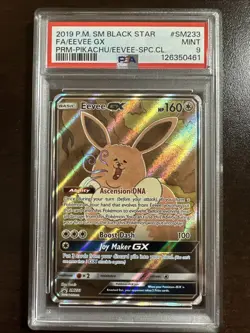 Eevee GX SM233 Pokemon TCG Sun & Moon Promos PSA 9 MINT - Image 1