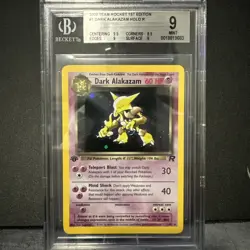1st Edition Dark Alakazam 1 Rocket Holo Rare BGS 9 - Image 1