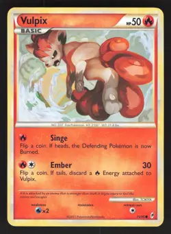 Vulpix 75/95 Pokemon TCG Call of Legends VLP - Image 1