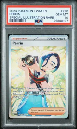 2024 POKEMON TWM EN-TWILIGHT MASQUERADE SPECIAL ILLUSTRATION RARE PERRIN PSA 10 - Image 1