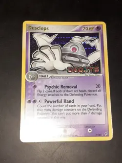 Pokemon TCG - Dusclops 7/107 - Reverse Holo Stamped EX Deoxys MP - Image 3