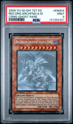Yugioh Red Dragon Archfiend/Assault Mode CRMS-EN004 Ghost Rare 1st Edition PSA 9 - Image 1