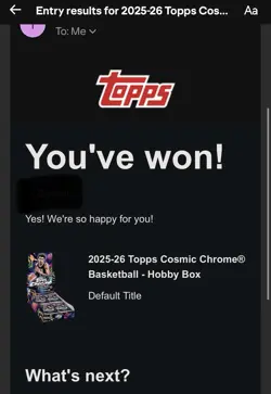 PRESALE - 2025-26 Topps Cosmic Chrome Basketball Hobby Box - ✅ CONFIRMED - Image 1