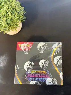 Pokemon TCG Phantasmal Flames Booster Box Factory Sealed ME02 Sticker on the box - Image 1