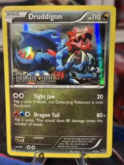 Pokemon 2012 B&W Dragon Vault Druddigon 17/20 [Stamped] Holo Card LP - Image 1
