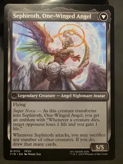 Magic: The Gathering Sephiroth FFVII Cards - Fabled SOLDIER & One-Winged Angel - Image 2