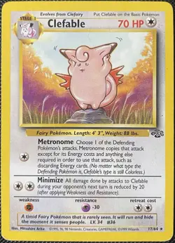 Clefable 17/64 Jungle Regular - Pokemon Card - Image 1