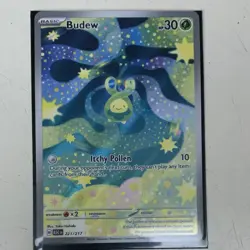 Pokemon Budew Full Art Holo ASCEN Card 221/217 Basic 30 HP 10 Attack - Image 1