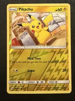 Pikachu 55/236 SM - Unified Minds Reverse Holo English Pokemon Card NM - Image 1