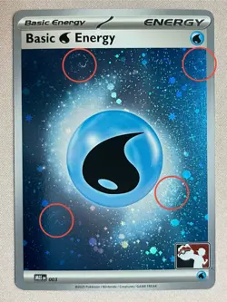 [4x Swirl] Pokemon Card - Water Energy - HOLO (MEE003) Prize Pack Series 9 NM - Image 1