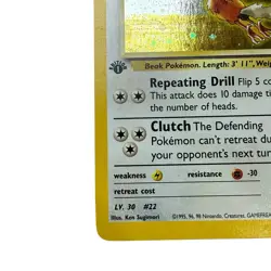 Pokemon Gym Heroes 1st Edition #7/132 Lt. Surge's Fearow Holofoil Holo 2000 Card - Image 5