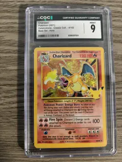 Charizard 4/102 Base Set Holo Celebrations - Classic Coll. Pokemon CGC 9 Mint - Image 1