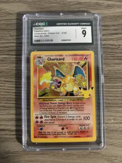 Charizard 4/102 Base Set Holo Celebrations - Classic Coll. Pokemon CGC 9 Mint - Image 3