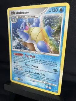 Pokemon TCG Blastoise Holo Rare Card 2/127 Platinum Base Set 2009 LP - Image 3