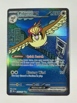 Pokemon Pidgeot ex 225/197 – Obsidian Flames – Special Illustration Rare Mint - Image 1