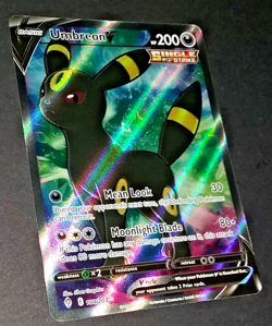 POKEMON EVOLVING SKIES UMBREON V HOLO #188/203 - FULL ART (ULTRA RARE) - NM - Image 1