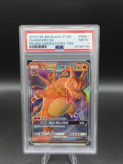 2019 Pokemon Charizard GX SM211 PSA 8 Black Star Promo Hidden Fates NM-MT - Image 1