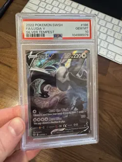 Pokemon 2022 Lugia V 186/195 Silver Tempest GEM MINT PSA 10 - Image 3